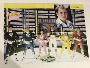 Mighty Morphin Power Rangers Richard Lee Jackson Magazine Poster Fold out Vintag - Picture 1 of 3