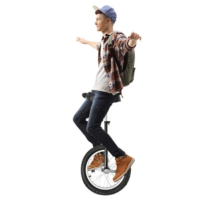 24" Unicycle Wheel Unicycle Fitness Bike Adjustable Balance Training Sports Seat - Image 1 of 4