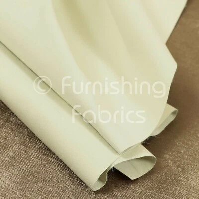 Brand New Quality Ivory Colour Blackout 3 Pass Curtain Lining Fabric 54 Inch - Image 1 of 3