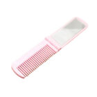 1Pc Compact Folding Hair Brush With Mirror Pocket Size Travel Car Purse Bag DR