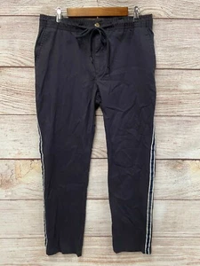 Club Room Pants Mens Size XL Navy Striped Elastic Waist Drawstring Stretch New  - Picture 1 of 4