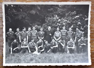 British army soldiers with padre, Herdecke Germany 1950, BAOR - Picture 1 of 3