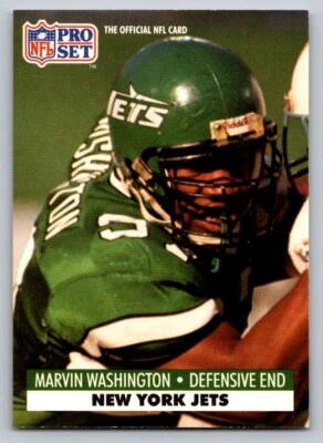1991 Pro Set - Marvin Washington #612 (RC) - Image 1 of 2