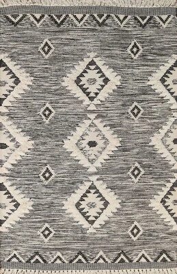 Southwestern Kilim-Moroccan Area Rug 5x7 Hand-woven - Image 1 of 4