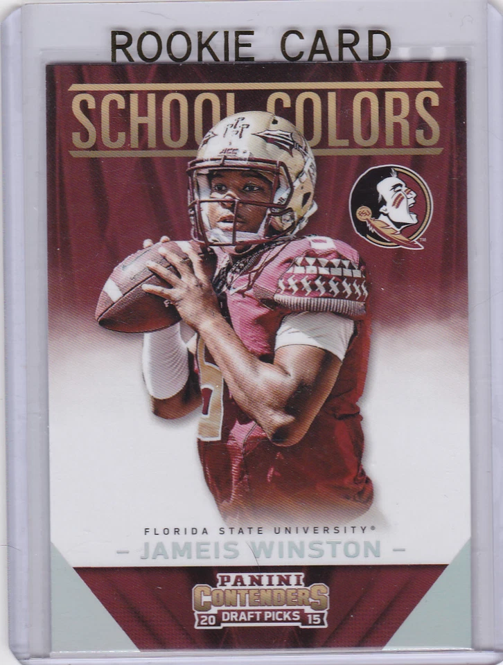 JAMEIS WINSTON ROOKIE CARD Football FSU School Colors RC Tampa Bay Bucaneers QB - Image 1 of 2