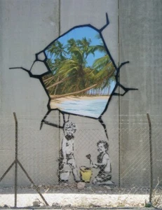 Banksy Bethlehem (2005) Ed.300 Printed Signature Ed.number pencil France - Afbeelding 1 van 1