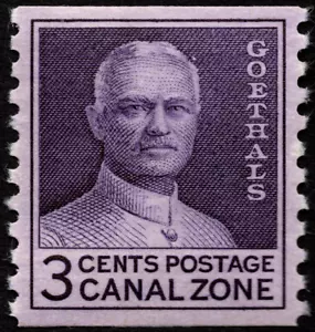 Canal Zone Stamp Scott # 153 Mint NH F-VF - 3 Cents Deep Violet Goethals Coil - Picture 1 of 1