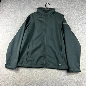 Columbia Mens Track Jacket Size XL Black Long Sleeve Full Zip Fleece Lined Logo - Picture 1 of 7