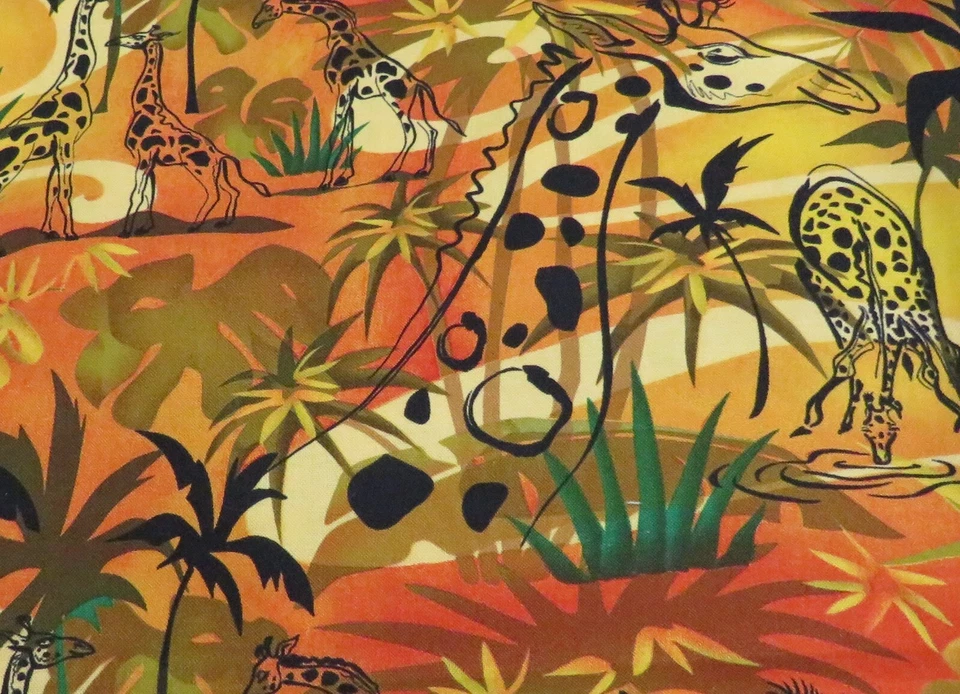 Girafas em tecido laranja, amarelo peça de 2 jardas # 1394 - Imagem 1 de 1