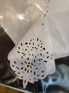 Battenburg Lace White Round 64” Tablecloth & 8 Napkins Vintage Garden Elegance - Picture 1 of 12