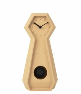 Karlsson Table Clock Genuine Pendulum Latte Brown - Picture 1 of 4