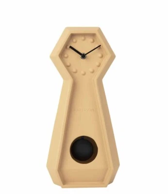 Karlsson Table Clock Genuine Pendulum Latte Brown  - Image 1 of 4