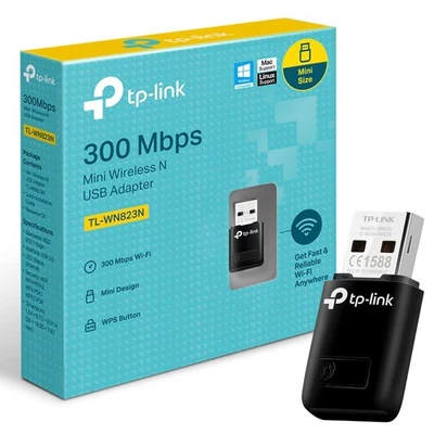 TP-LINK WiFi Dongle 300 Mbps Mini Wireless Network USB Wi-Fi Adapter for PC Desk - Image 1 of 4