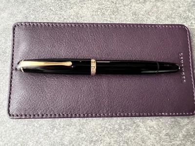 Pluma Estilográfica Montblanc 342 Negra De Colección 14kt OBB Nueva en Caja Foto 1 de 4