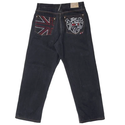 VINTAGE COOGI EMBROIDERED BLACK DENIM JEANS 2000S SIZE 36X32 - Image 1 of 4