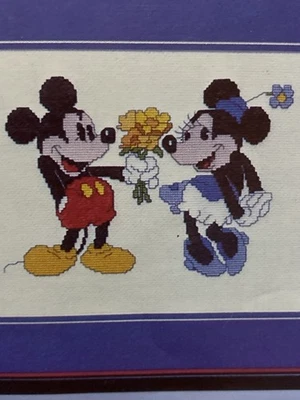 Disney Mickey And Minnie Mouse Love Counted Cross Stitch Pattern - Image 1 of 2