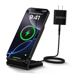 pour Samsung S25 S24 Chargeur Rapide Sans Fil 1Pack Noir - Chargeur Sans Fil - Photo 1 sur 8