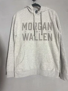 Morgan Wallen Detroit MI Tour Concierto 30/06/2023 Gris Sudadera con Capucha Mediana Nueva Sin Etiquetas - Imagen 1 de 12