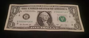 Fancy Serial $1 Dollar Bill OO7 & Birthday / Anniversary May 16, 2007 B50200716H - Picture 1 of 7