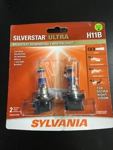 Sylvania Silverstar ULTRA H11B Pair Set High Performance Headlight 2 Bulbs 3714O - Picture 1 of 2