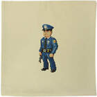 40 cm x 40 cm 'Pixel Art Polizist' Leinwand Kissenbezug (CV00033798)