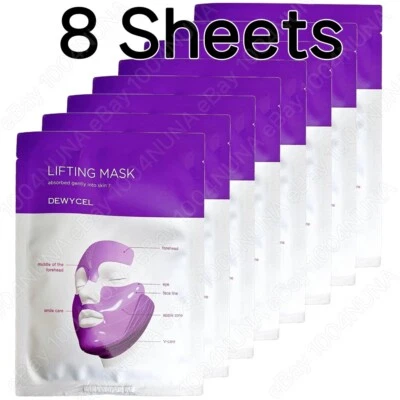 DEWYCEL Lifting Mask 8 Sheets AntiWrinkle AntiAging Korean Skin Care K-Beauty - Image 1 of 4