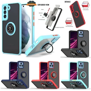Funda híbrida mate con cubierta de soporte magnético para Boost Mobile Celero 5G (2023) - Imagen 1 de 45