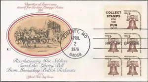 Scott 1595d FDC - 13 cent x 5 - 1976 - Liberty Bell - FDOI - Very Fine - Picture 1 of 2