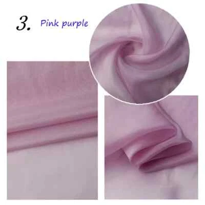 Natural Silk Chiffon 55'' By Yard Soft Scarf Lining Mulberry Chiffon Silk Fabric - Image 1 of 4