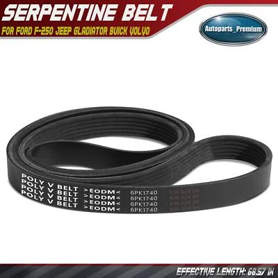 68.57 in Serpentine Belt for Ford F-250 Jeep Gladiator Wrangler Buick Skylark - Image 1 of 4