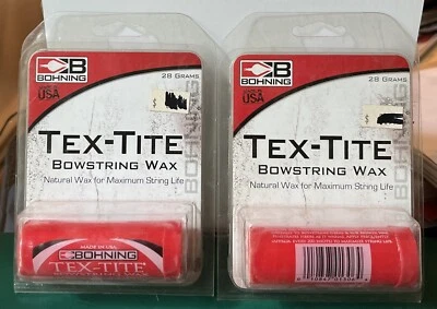 2- 1 oz Tubes of BOHNING Tex-Tite Bow String Natural Wax Made in the USA - Image 1 of 4