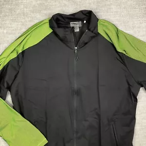 Stormtech Performance Jacket Mens 2XL Black Green Windbreaker Full Zip Mesh Line - Picture 1 of 6