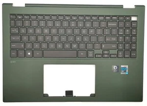LG GRAM 16 16T90P Palmrest Cover US Backlit Keyboard Olive Green Grade A - Afbeelding 1 van 2