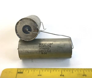 1 NOS Vintage West-Cap PIO .47 uf @ 200 v Capacitor - Picture 1 of 1