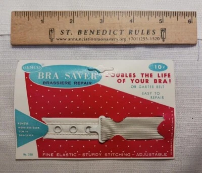 Vintage 1950s Gemco Bra Saver - Brassiere /Garter Belt.  Still in Package! - Image 1 of 4