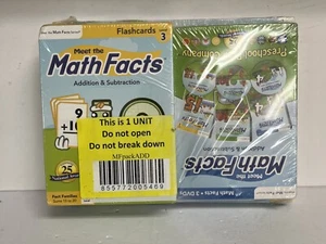 Meet The Math Facts Level 1,2, & 3 Flash Cards, DVDs, Workbooks & Coloring Books - Picture 1 of 7