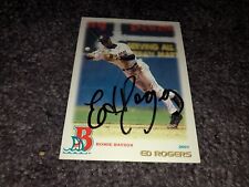 ED ROGERS SIGNED 2001 BOWIE BAYSOX BASEBALL TRADING CARD COA BALTIMORE ORIOLES