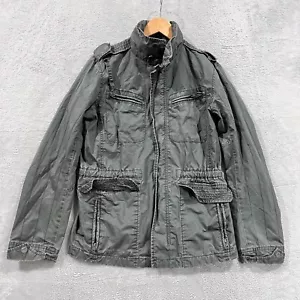 Diesel Rising Sun Waxed Jacket Womens Medium Olive Military Utility Gorpcore - Picture 1 of 22