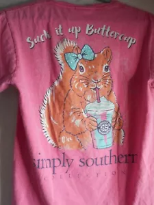Camiseta Simply Southern Suck it up Buttercup Gráfica Ardilla Doble Cara S - Imagen 1 de 5