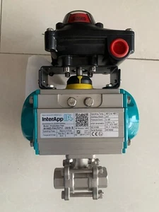 Conjunto de válvula de bola de 2 vías operada neumáticamente InterApp DN15 - Imagen 1 de 11