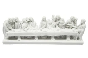8" Wide The Last Supper Jesus Apostles Catholic Religious Statue Vittoria Italy - Picture 1 of 3
