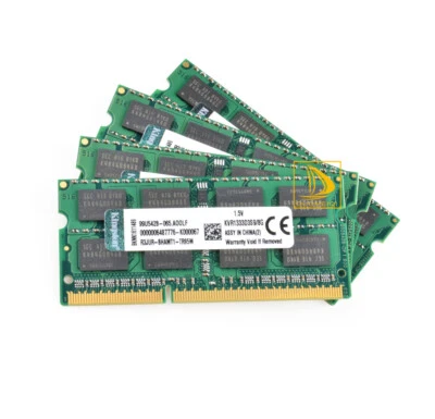 Kingston 4x 8GB 2RX8 PC3-10600S DDR3 1333Mhz CL9 SODIMM Laptop Memory RAM # Test - Image 1 of 4