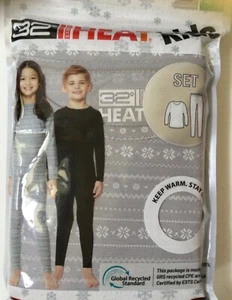 32 Degrees Heat Kids Long Sleeve Crew Neck+Legging Set Grey Snow Flake Size XL - Picture 1 of 5