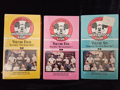 DISNEY The Mickey Mouse Club VHS Lot x 3 -VOL 4, 5, 6  Sealed NEW Mint Condition - Image 1 of 4