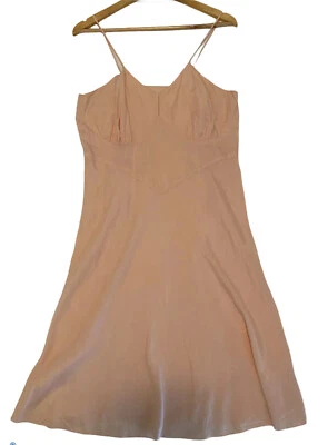 20s 30s Size 10 - 12 Small Pink Night Slip Nightie Gown Short Vintage Chemise - Image 1 of 4