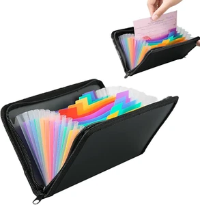 Fächermappe für A6, Fächermappe Datei Organizer mit Reißverschluss, Ordnungsmapp - Bild 1 von 6