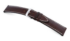 RIOS1931 Embossed Alligator Grain Watch Band Strap 19 mm Mocha Brown NEW ORLEANS