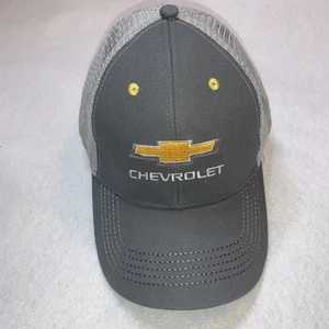 Chevrolet Chevy Mesh Back Trucker Hat Snapback Cap Gray - Picture 1 of 7