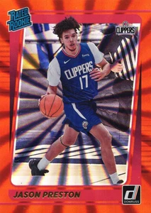 2021 Donruss Jason Preston  Orange Holo Rated Rookie Los Angeles Clippers #210 - Picture 1 of 2