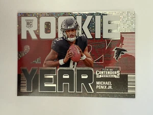 2024 Contenders Football Rookie Of The Year Michael Penix Jr Sparkle #9 - Picture 1 of 2